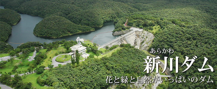 新川ダム　花と緑と自然がいっぱいのダム