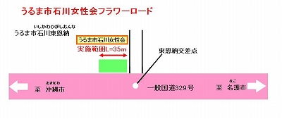 うるま市石川女性会フラワーロード