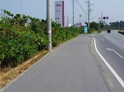 ジャスコ前の歩道