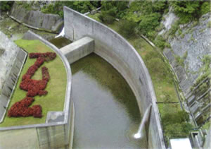 安波ダム河川維持放流状況